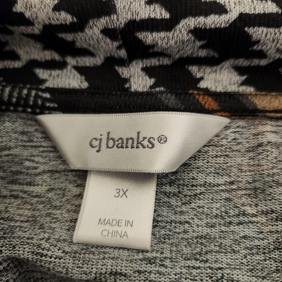 CJ Banks Tunic Leaf Print, sz 3X - Picture 7 of 8